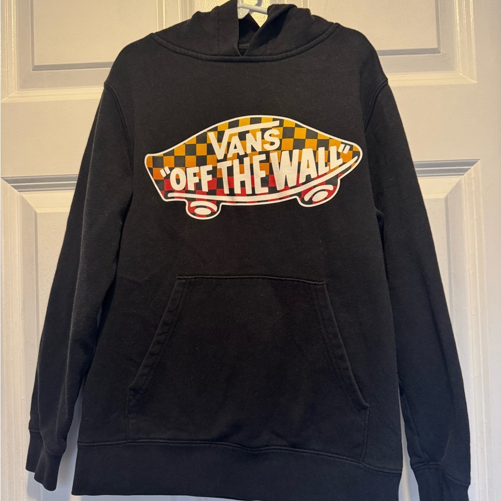 Vans Black Hoodie with Checkered Logo